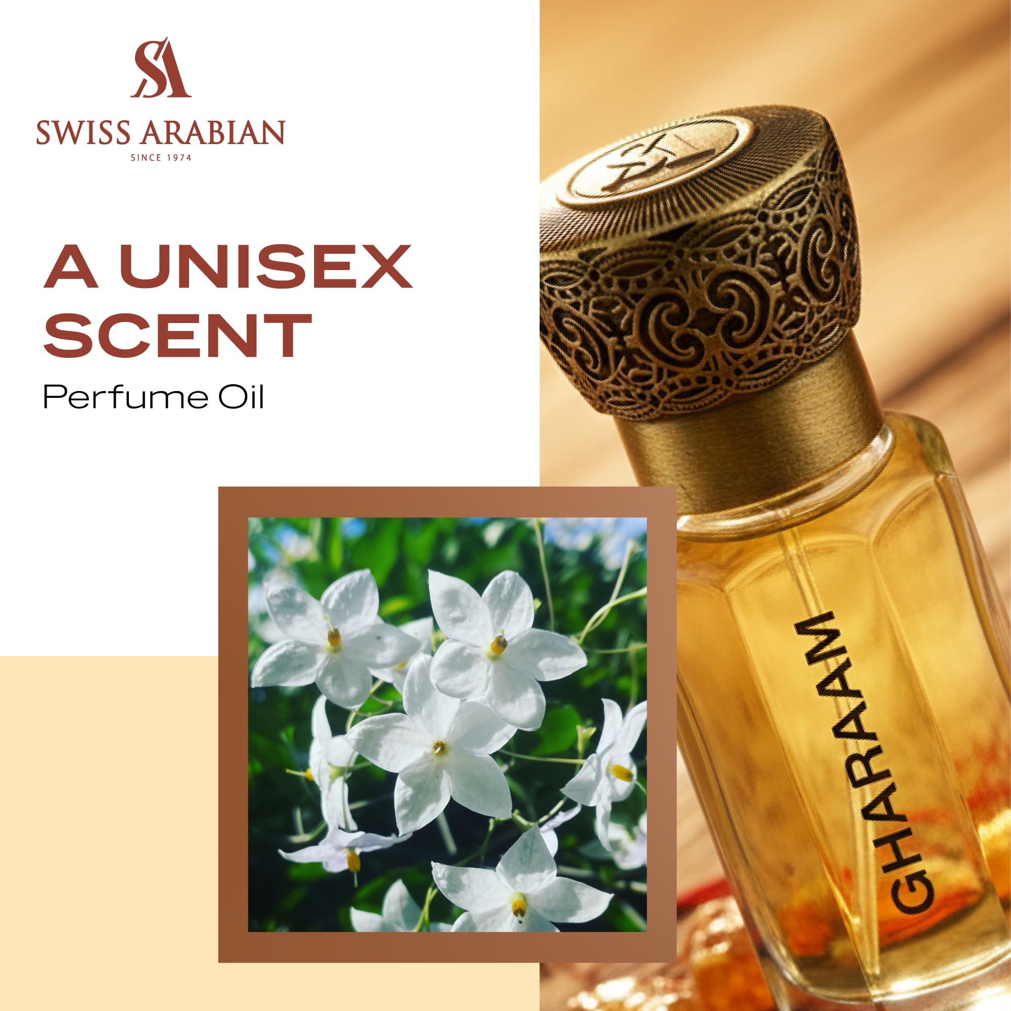 Swiss Arabian Gharaam, aceite con ámbar y almizcle para momentos especiales.