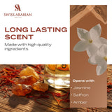 Swiss Arabian Gharaam, aplicación en la piel para un aroma duradero.