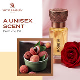Swiss Arabian Rose 01: notas afrutadas y florales en primer plano.