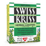 Swiss Kriss escamas laxantes de hierbas, textura suave para uso diario.