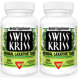 Tabletas laxantes herbal de Swiss Kriss, pack de dos para conveniencia