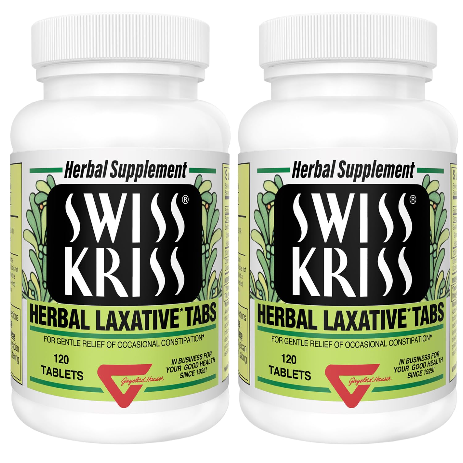 Swiss Kriss tableta laxante herbal para alivio suave del estreñimiento ocasional