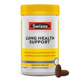 Swisse Limpiapulmones, frasco de tabletas para apoyar la salud respiratoria.