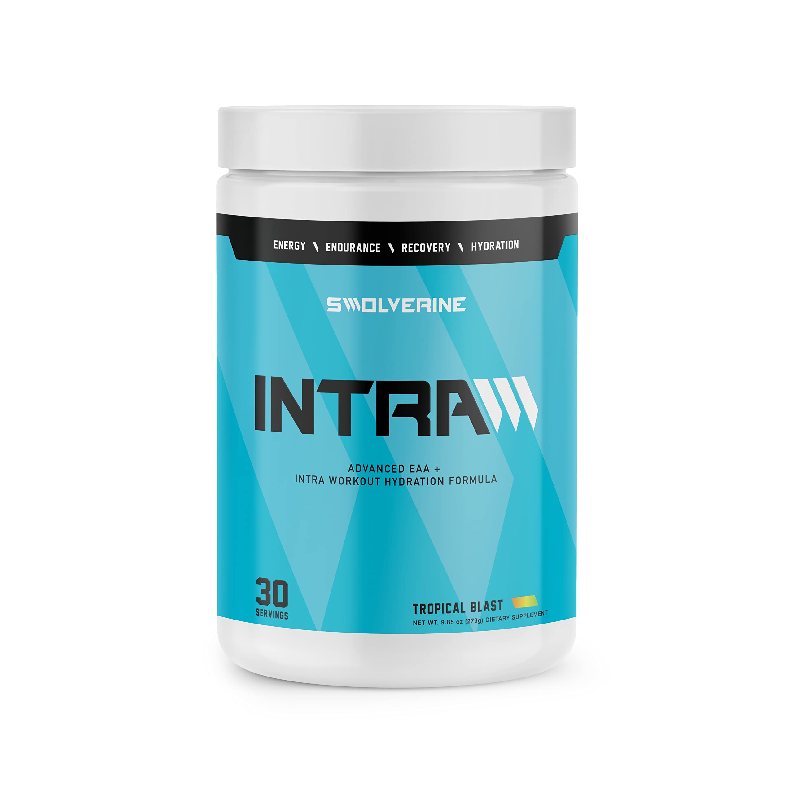 Swolverine Intra: vertido de la lata para comenzar la sesión con hidratación y energía sostenida.