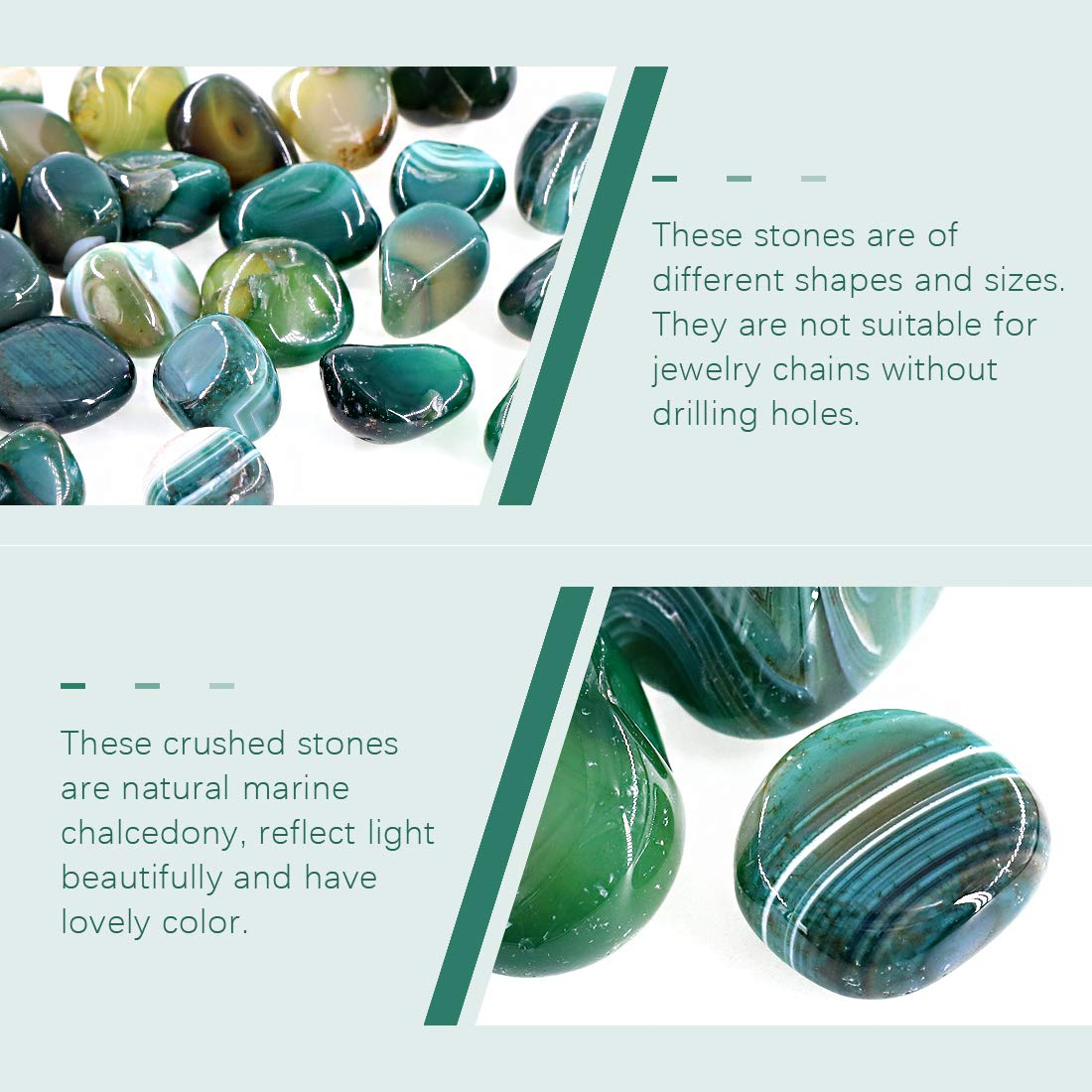 Swpeet Ágata marina verde, para joyería hecha a mano y detalles decorativos únicos