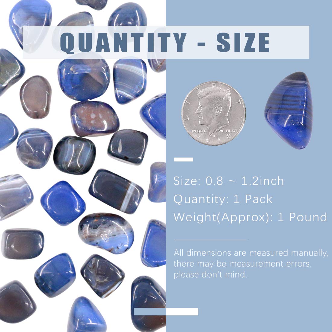 Piedras Swpeet marina azul: fragmentos multicolor para proyectos de manualidades y meditación.