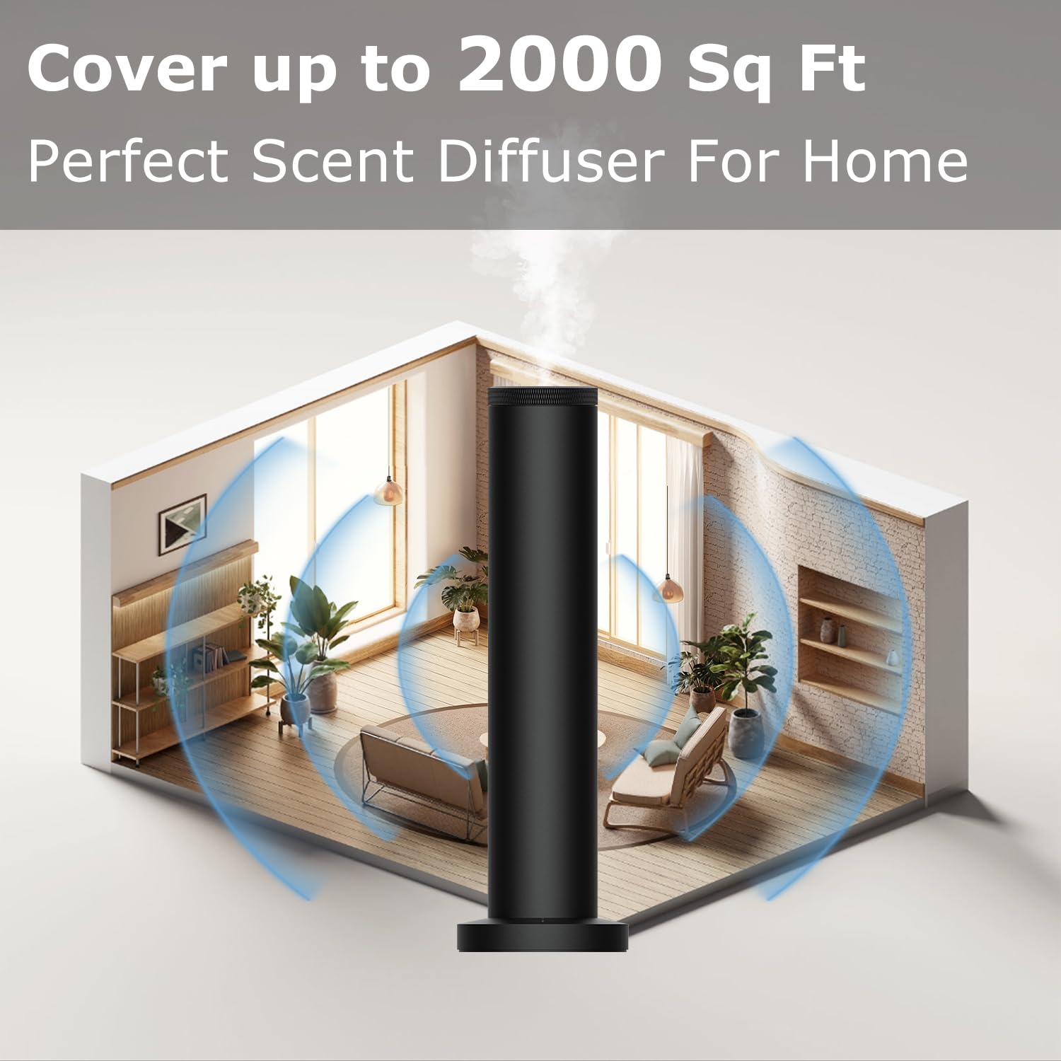 Swuvuxo difusor cubre entre 93 y 186 m² para espacios grandes.