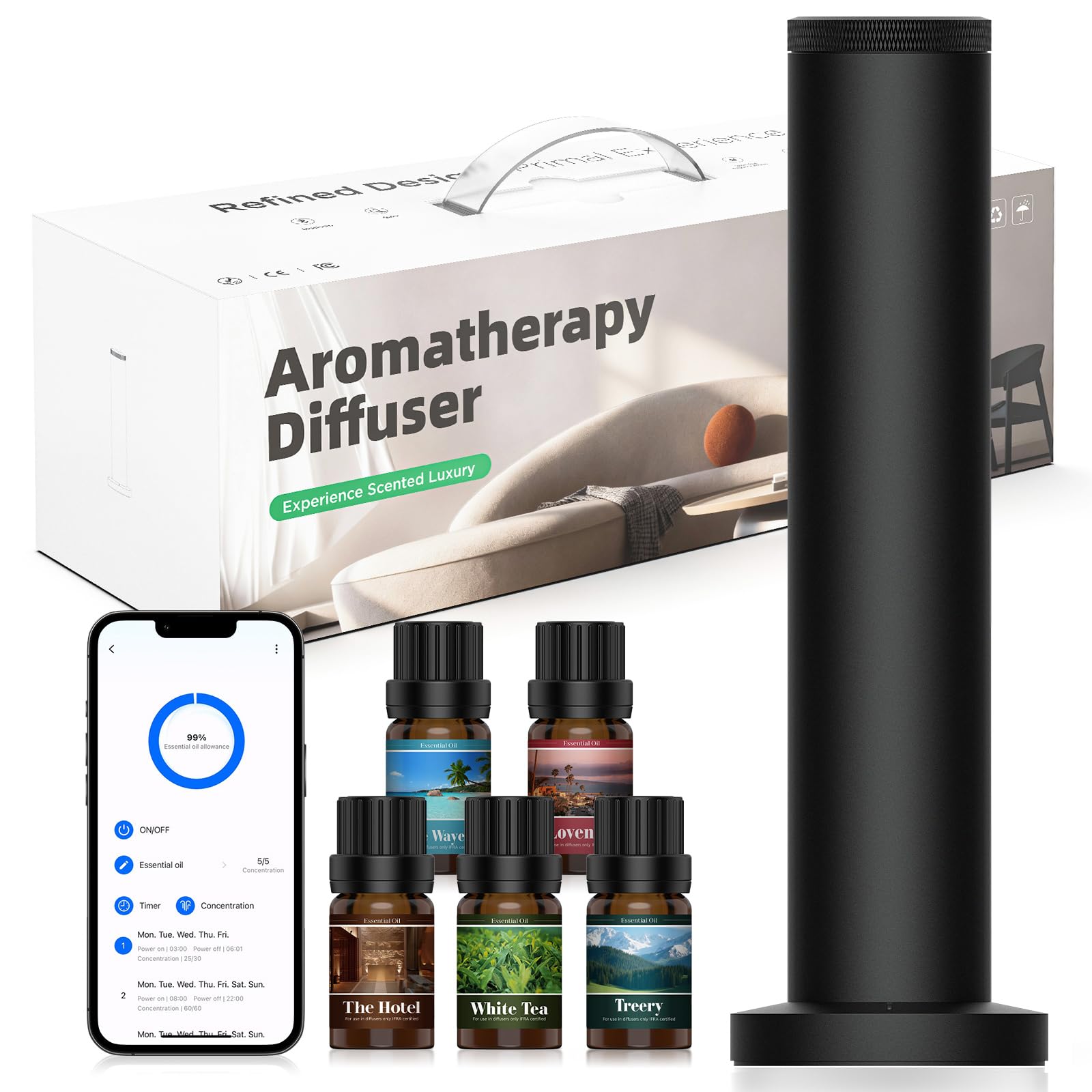 Swuvuxo difusor inalambrico con bateria de larga duracion.