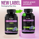 SYLAN Resveratrol, cápsulas de 1000 mg por dosis para rutina diaria.