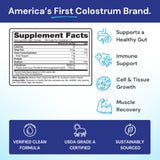 Symbiotics Colostrum Plus Etiqueta Ingredientes: claridad de composición para apoyar la digestión.