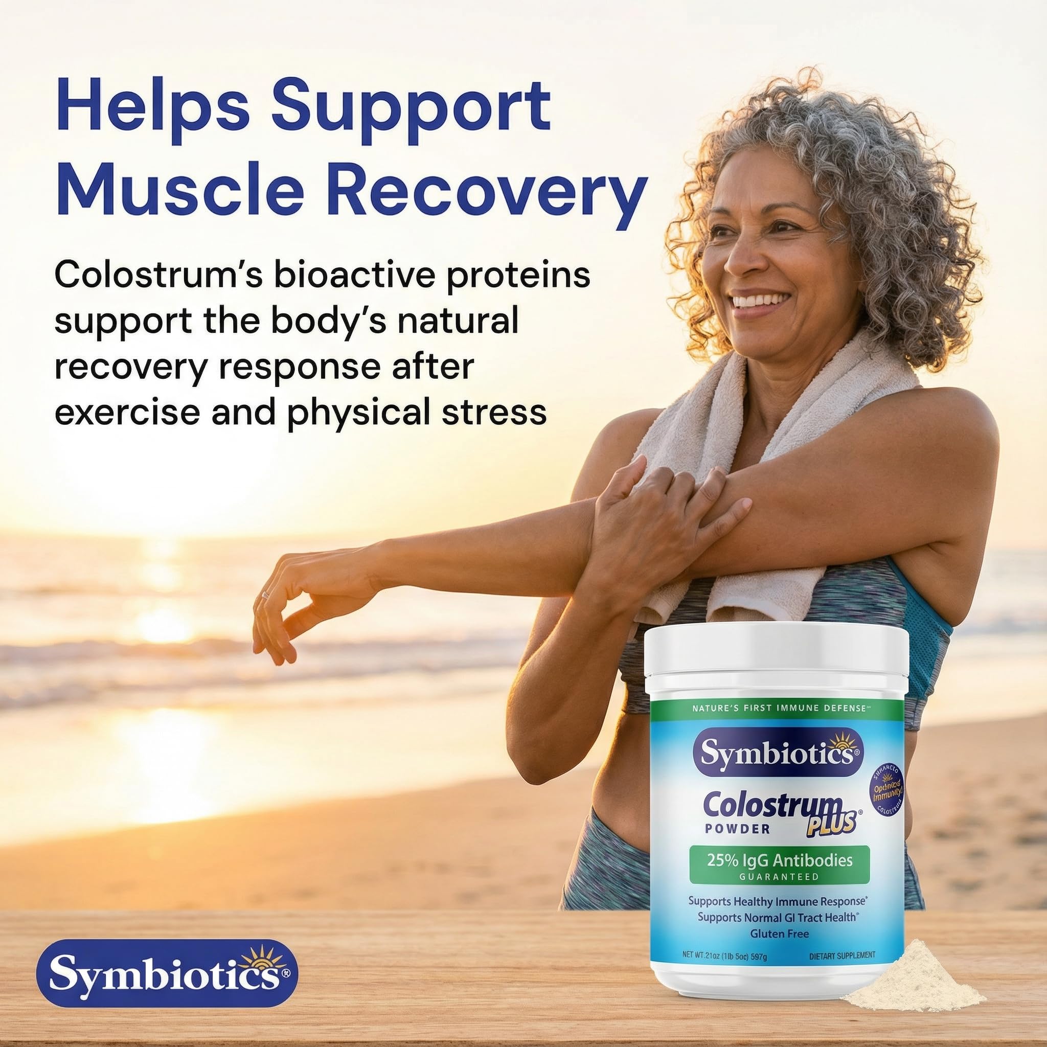 Symbiotics Colostrum Plus Uso Diario en Casa: conveniencia para hábitos saludables.