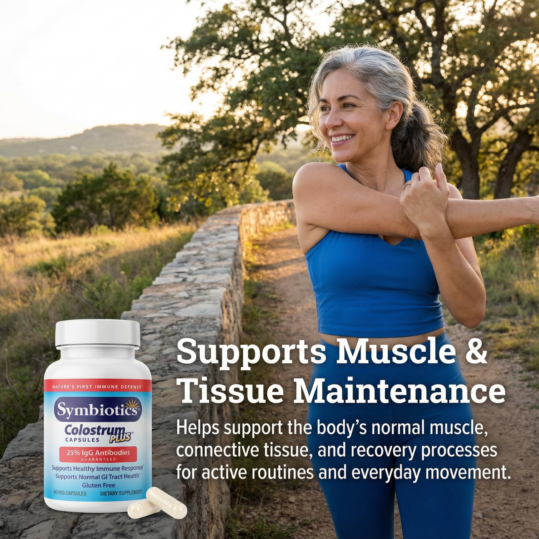 Symbiotics Colostrum etiqueta sin gluten para intolerancias alimentarias