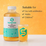 Etiqueta de Symprove Mango y Passionfruit con información de uso y beneficios.