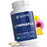 SYNVITE LymphaFlo: cápsulas sobre frasco, apoyo potencial al drenaje linfático.