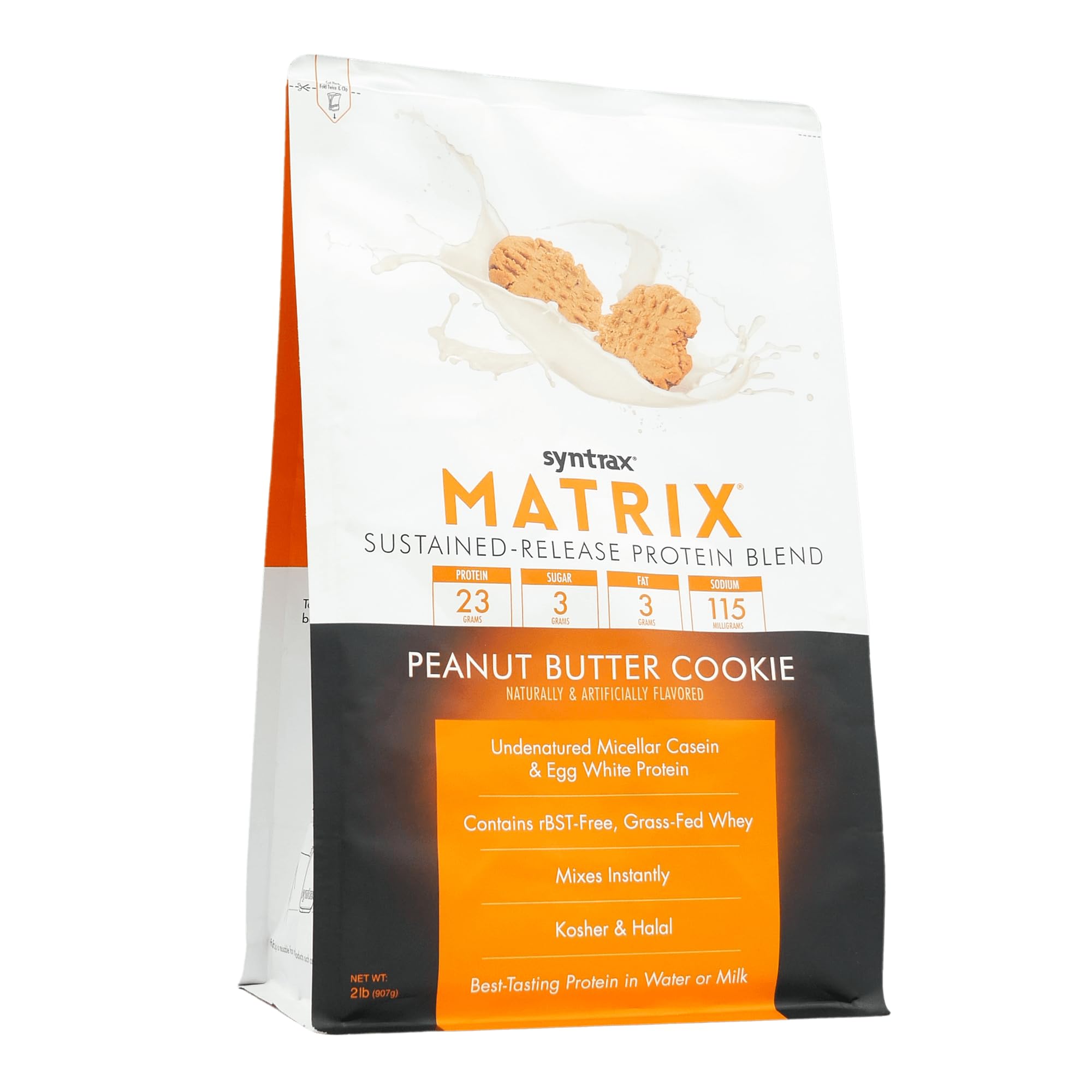 Syntrax Matrix mezcla cremosa y rápida, ideal para post-entrenamiento.