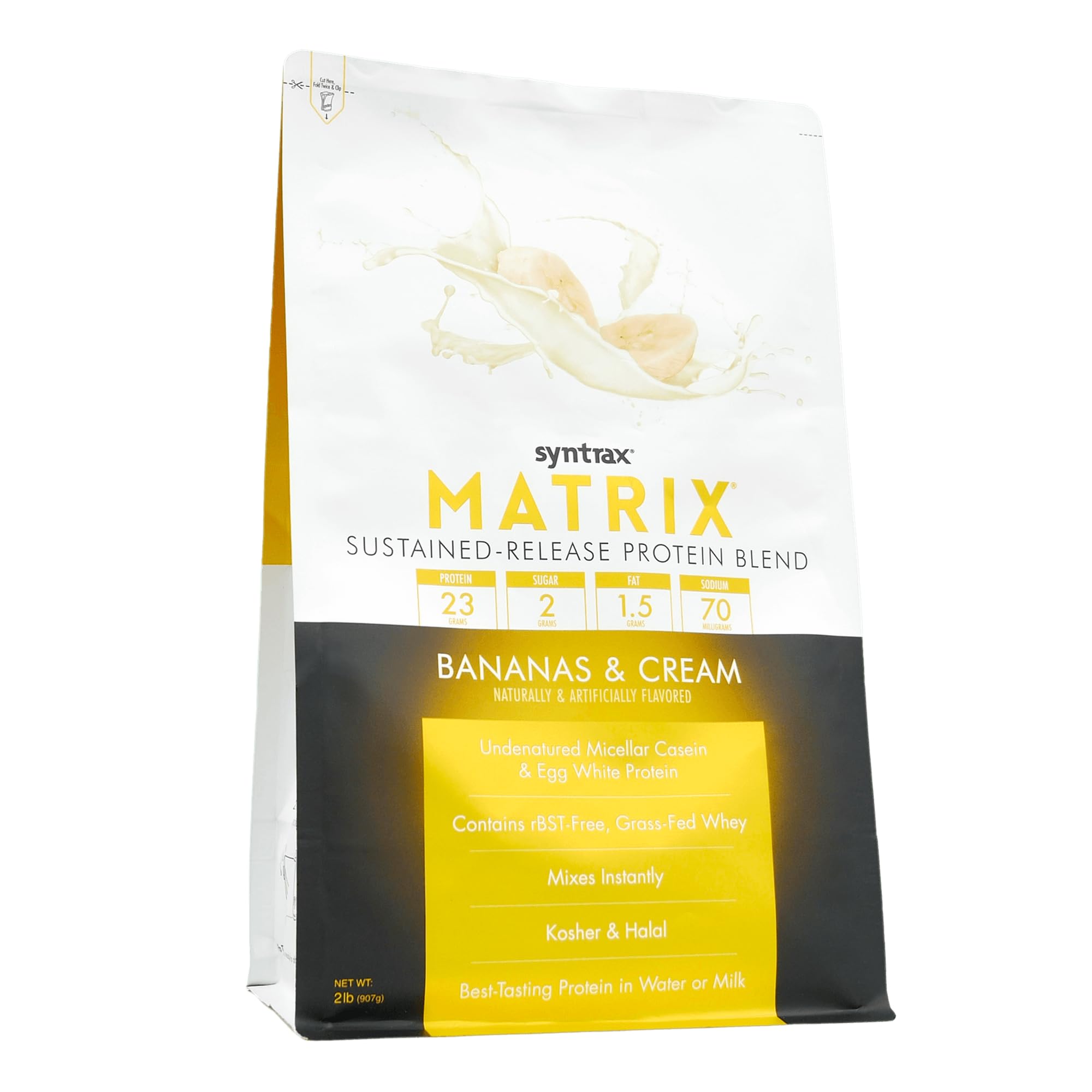 Syntrax Matrix whey grass-fed sin rbst para mezcla saludable