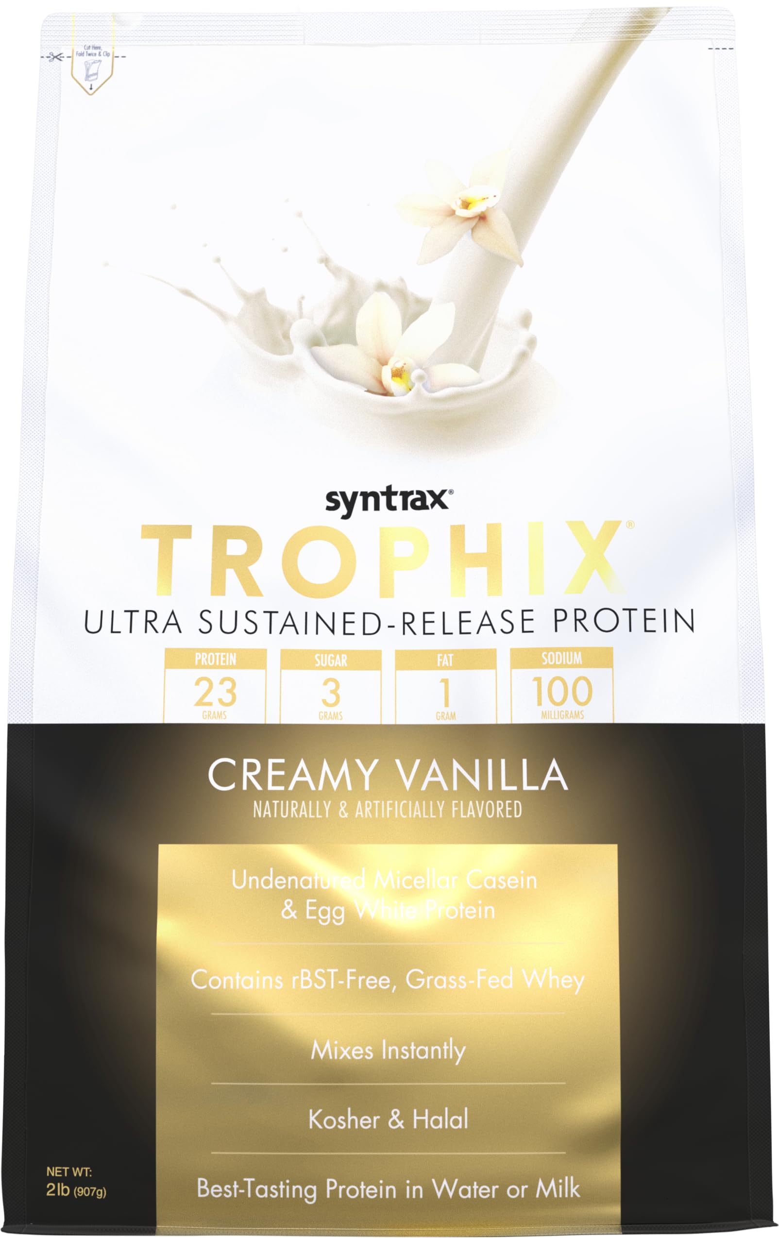 Syntrax Trophix: bote de proteína de liberación ultra para saciedad sostenida.