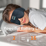 SYPVRY máscara de sueño Bluetooth, vista lateral, comodidad para dormir de lado.