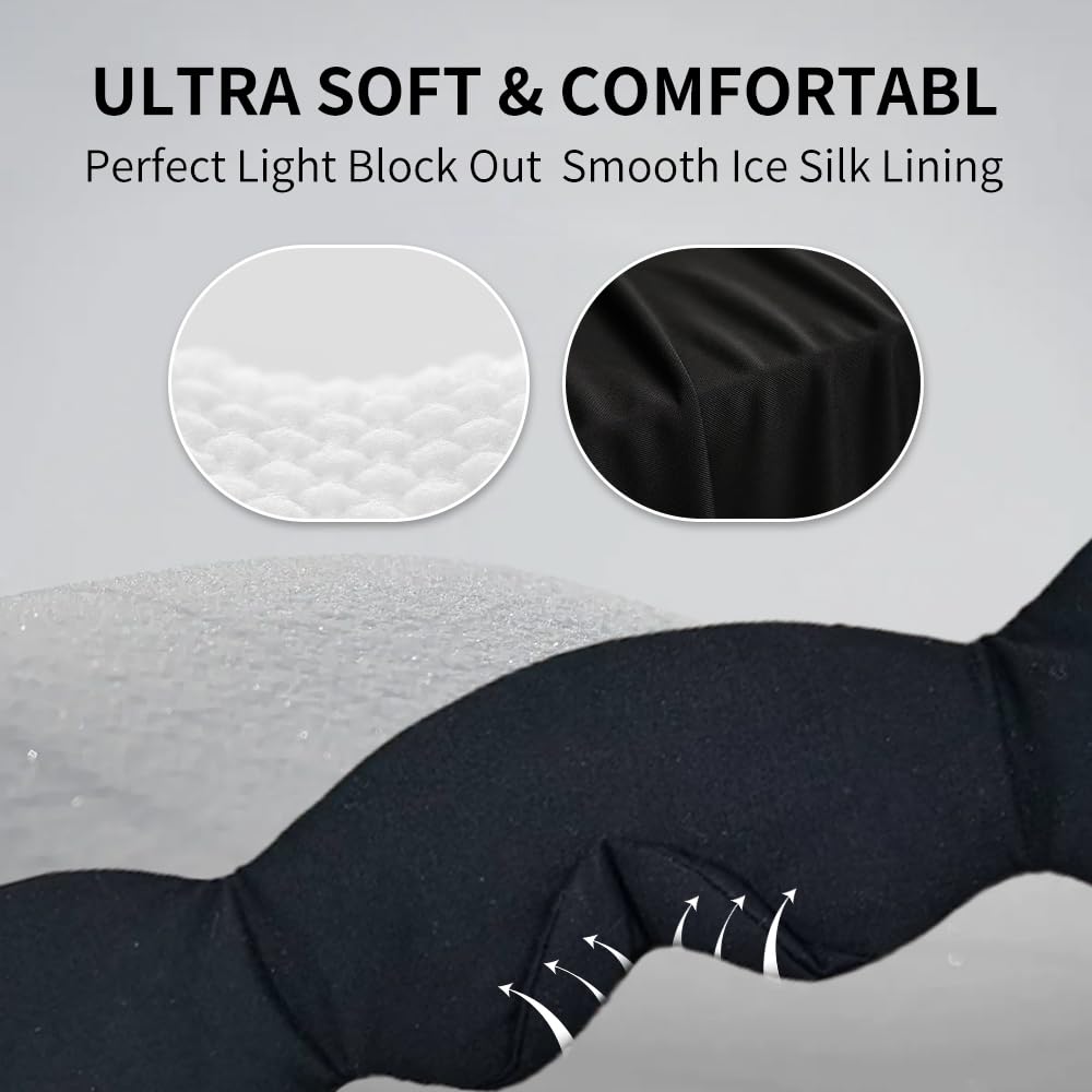 SYPVRY diseño ergonómico 3D para comodidad ocular y sueño sin presión.