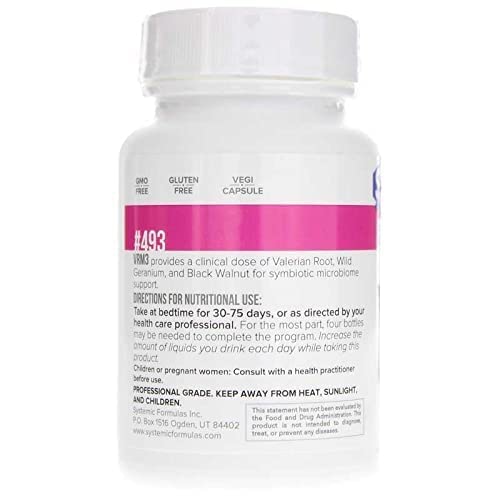 Mezcla herbal de VRM3 de Systemic Formulas para equilibrar el entorno digestivo.