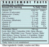 Systemic Formulas DV3 BioNutriment, etiqueta destacando ingredientes clave