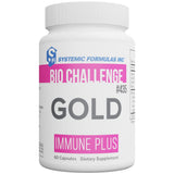 Systemic Formulas Gold Immune Plus cápsulas frente, posible apoyo diario al sistema inmunológico.