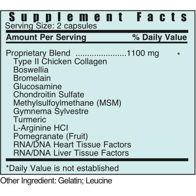 Systemic Formulas JOT, extractos herbales para un complemento nutritivo de los discos y cartílagos.