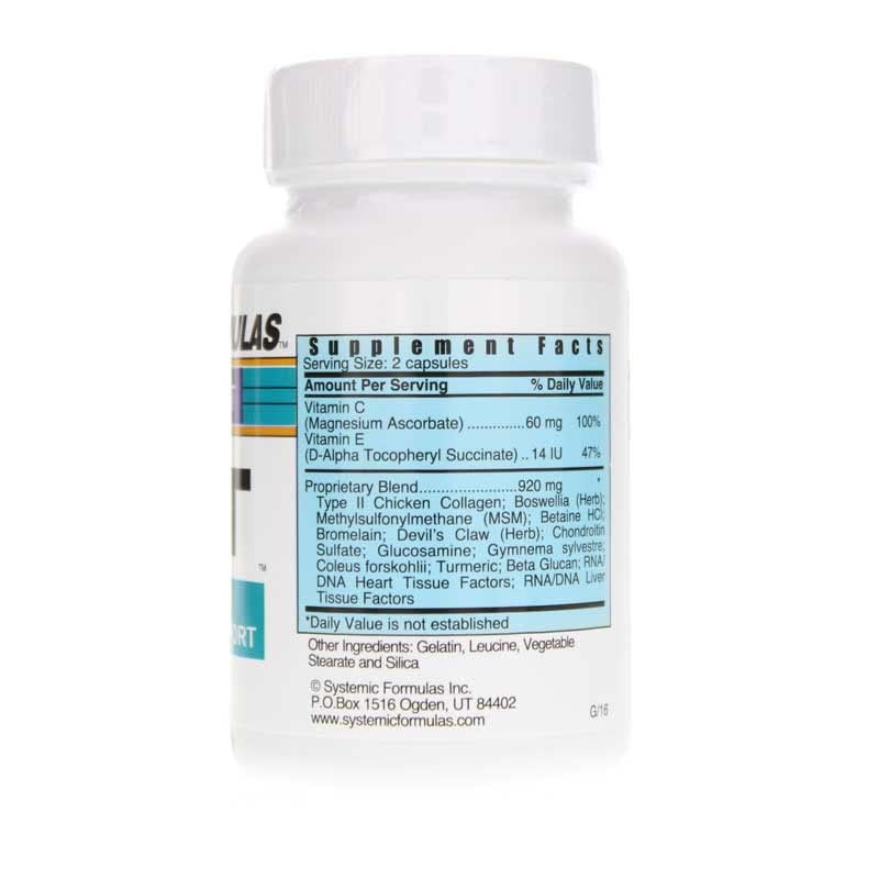 Systemic Formulas JOT, MSM sulfato como componente para una lubricación potencial de las articulaciones.