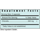 Systemic Formulas REL-Chlorella, cápsulas visibles, uso diario para equilibrio general.