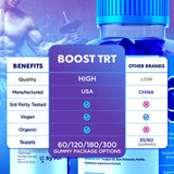 Syvor Boost TRT Gummies, textura suave lista para masticar durante el día