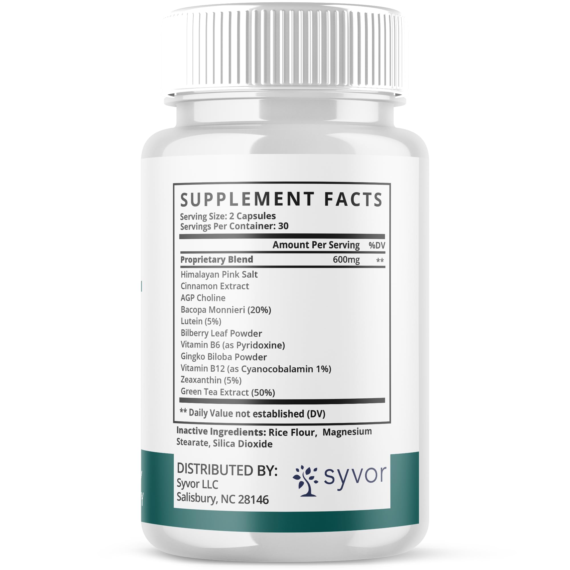 Syvor Healthy Flow Dosis diaria: recordatorio para tomar una cápsula cada día.