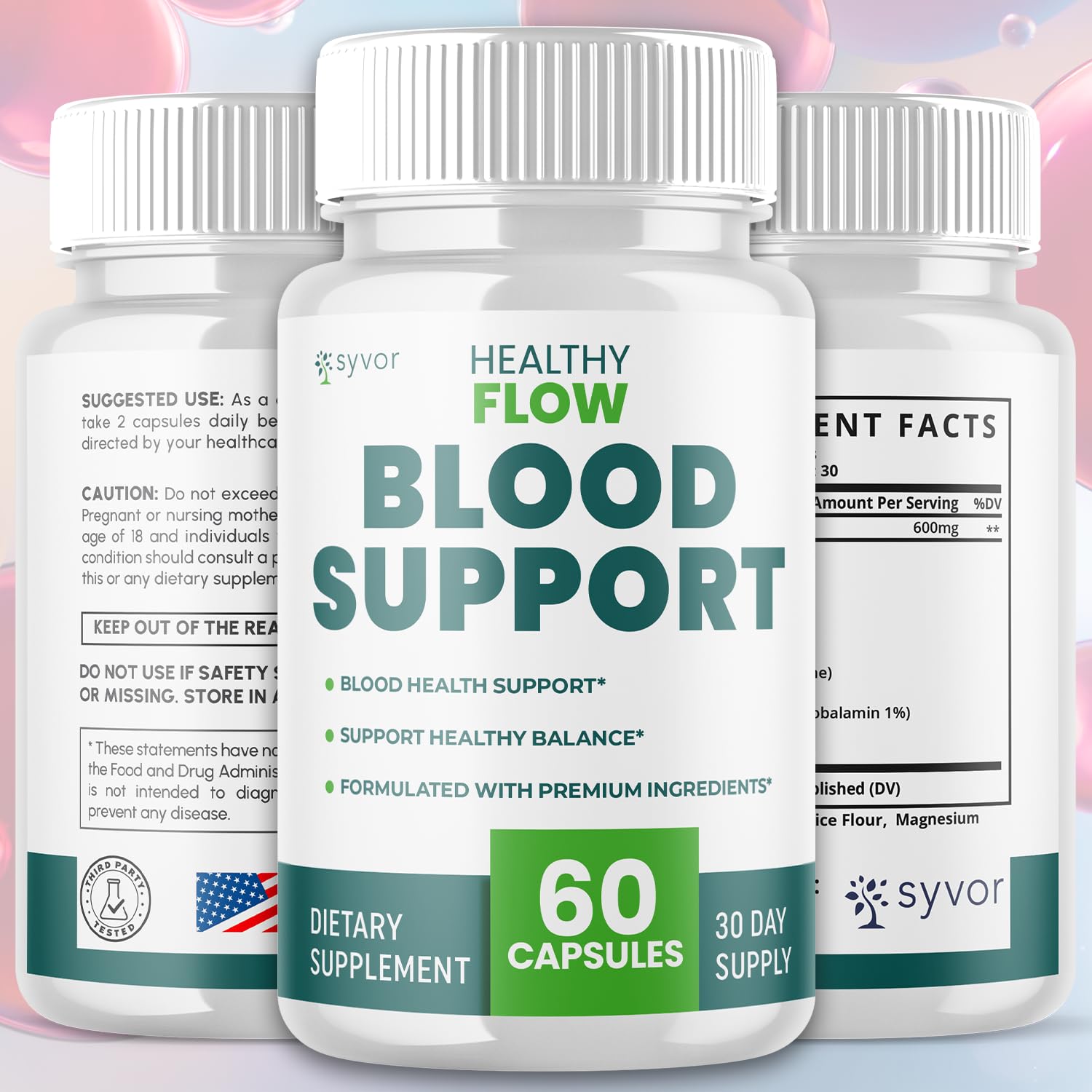 Syvor Healthy Flow Envase: diseño claro para empezar tu rutina de bienestar.