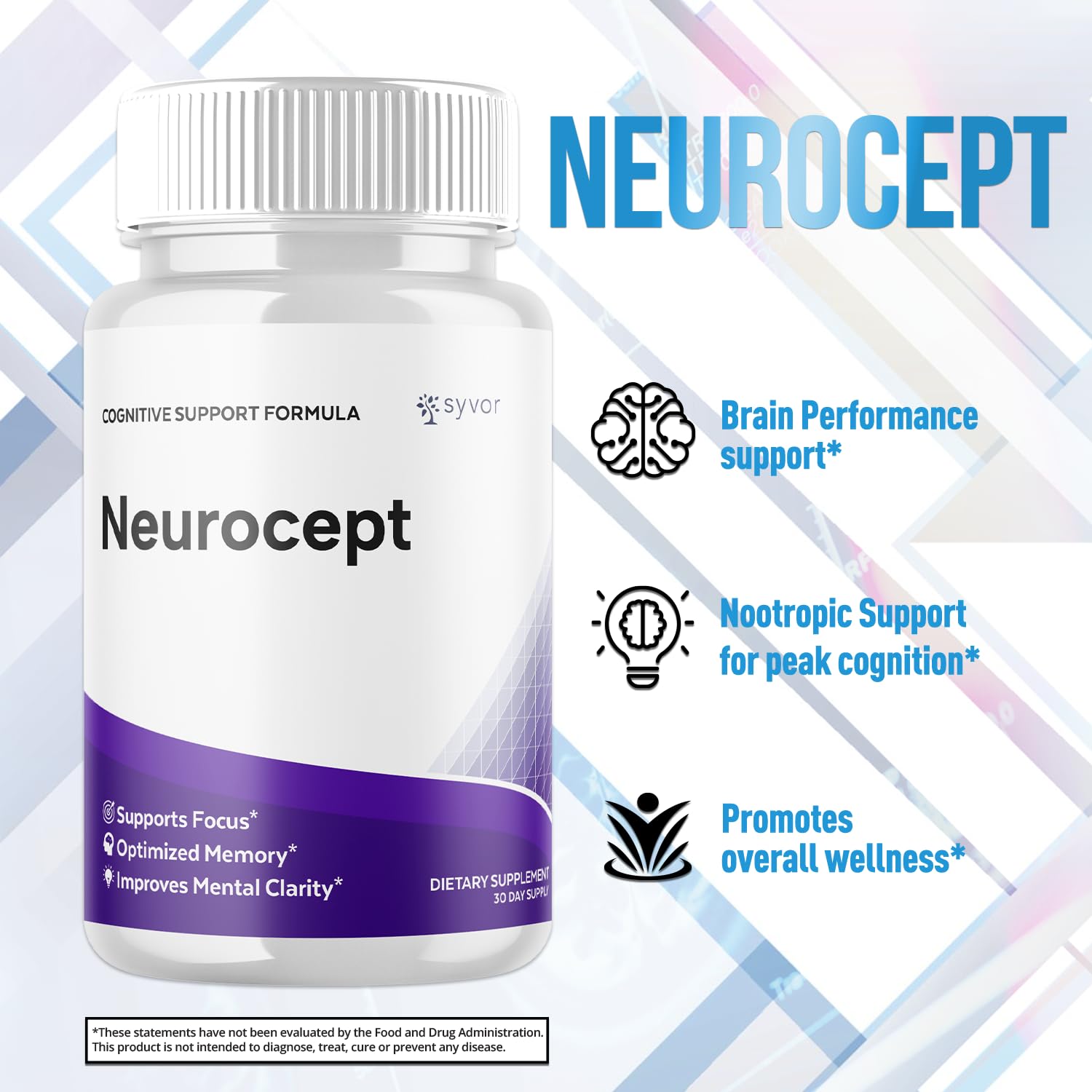 Tomar Neurocept Syvor diariamente, complemento a tu rutina de bienestar.
