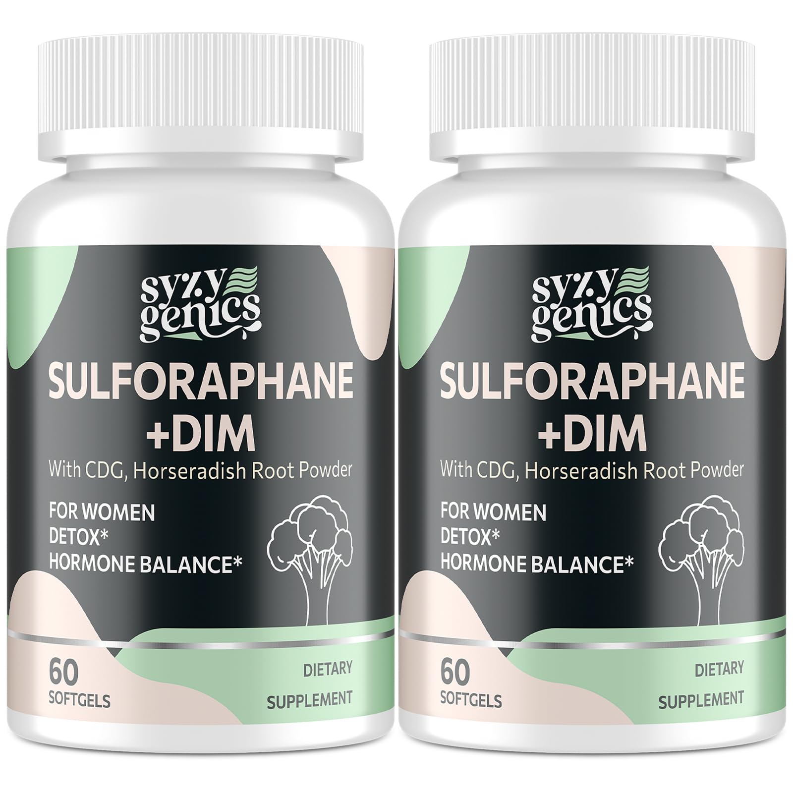 SYZY GENICS Sulforafano, botella de presentación para uso diario y equilibrio