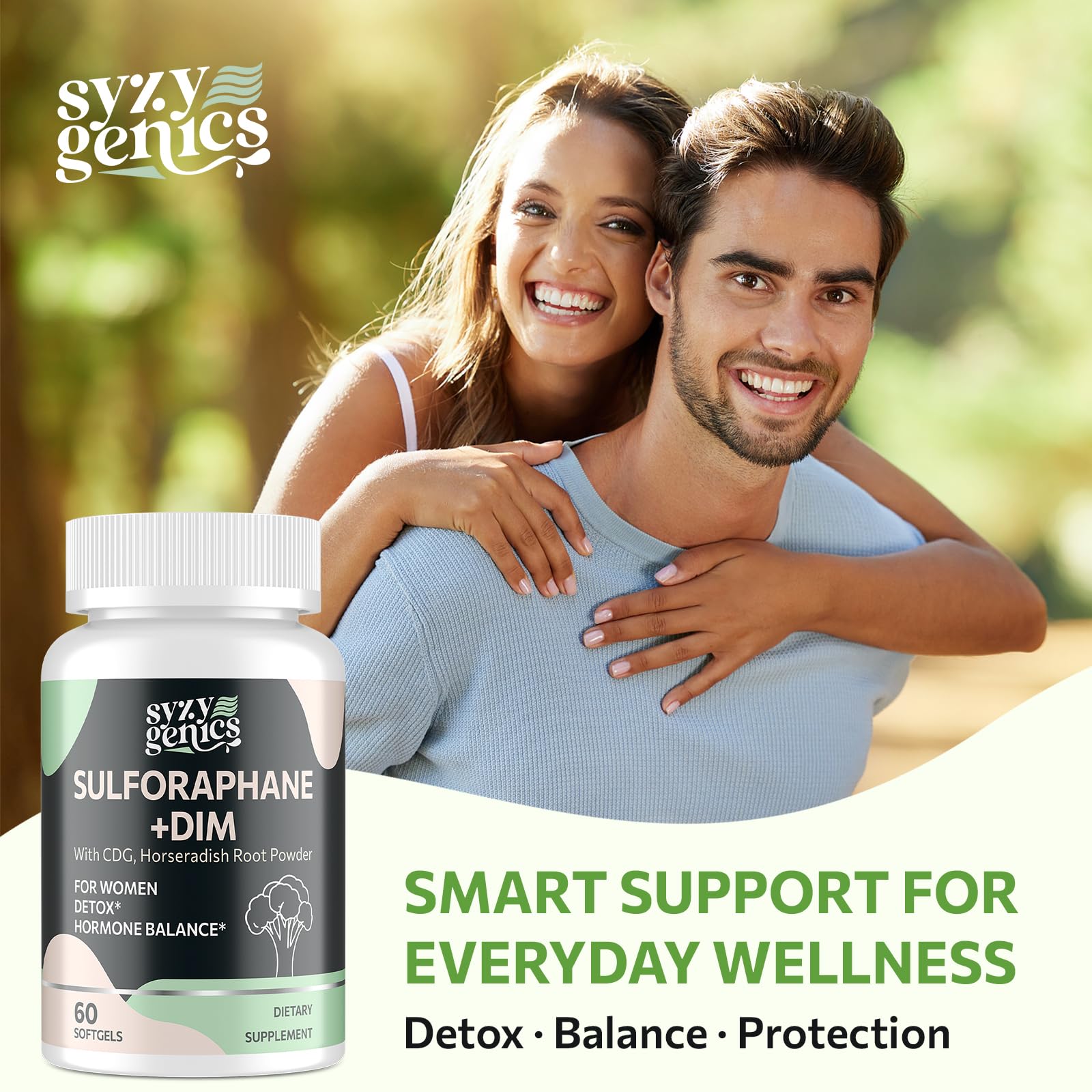 SYZY GENICS Sulforafano, dosis diaria para apoyo al equilibrio corporal