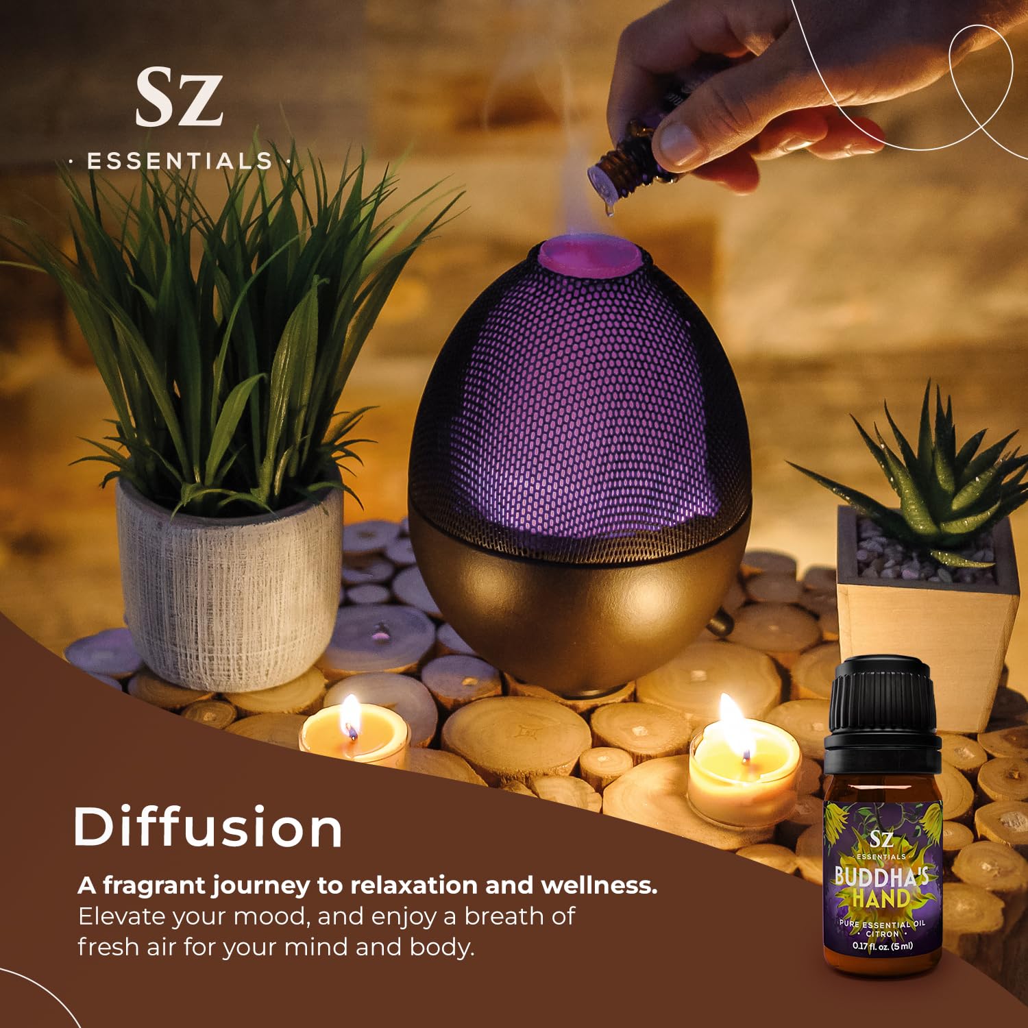 Sz Essentials Buddha's Hand: combina bien con lavanda y otros cítricos para mezclas.