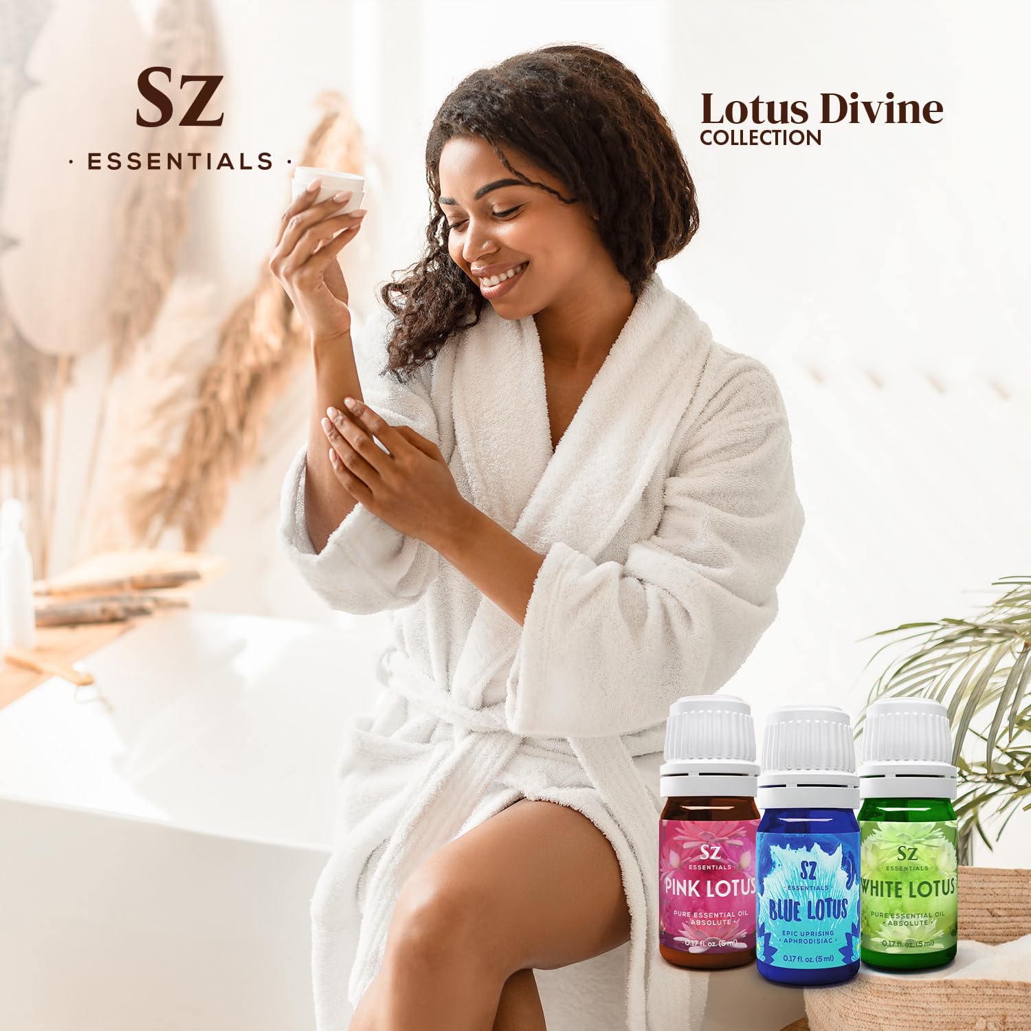 Sz Essentials Lotus Cuidado Piel: uso suave y calmante durante rituales.
