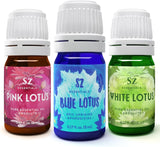 Sz Essentials Lotus Rosa: aceite floral para aromaterapia y relajación.