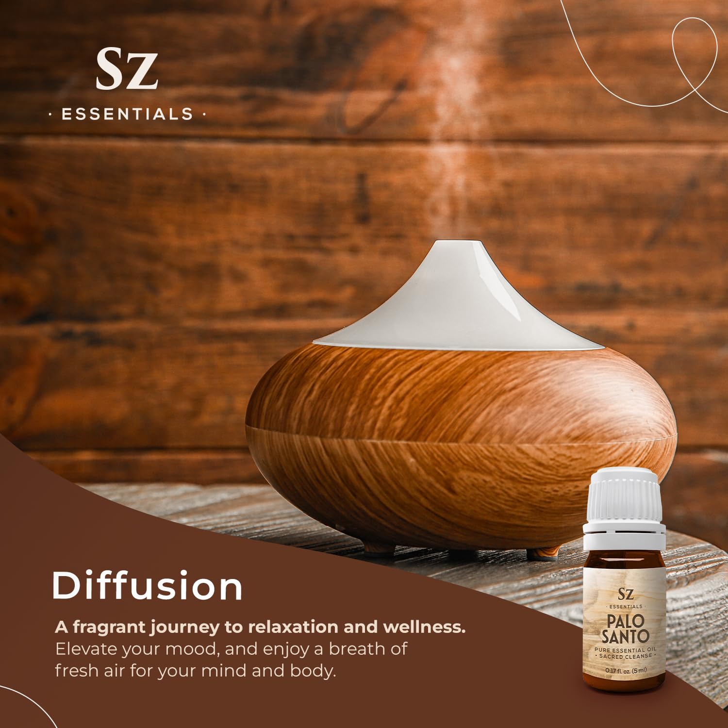 Sz Essentials Palo Santo Aceite para Meditar: favorece la concentración durante meditaciones