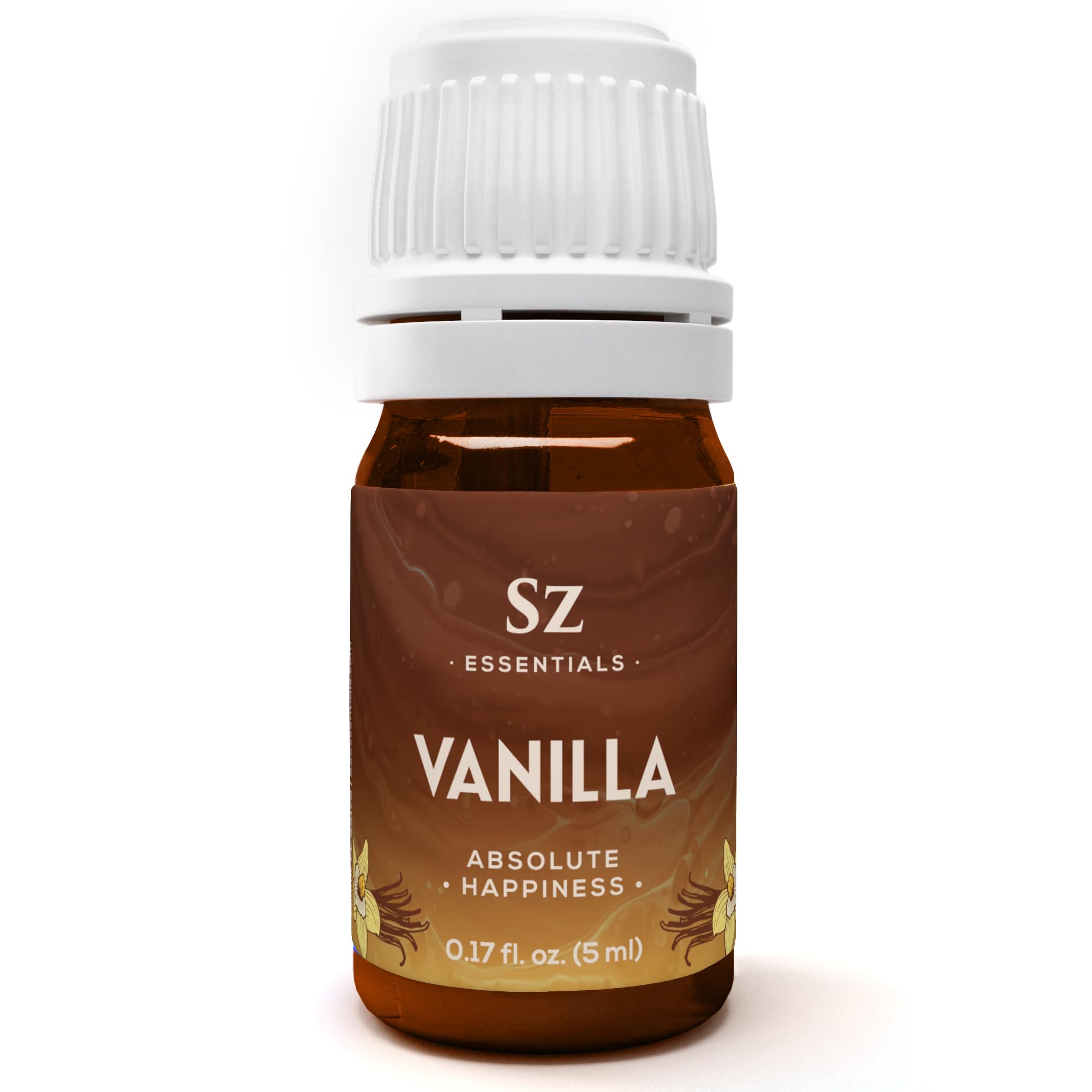 Sz Essentials Vanilla: botella de aceite puro 5 ml para aromaterapia.