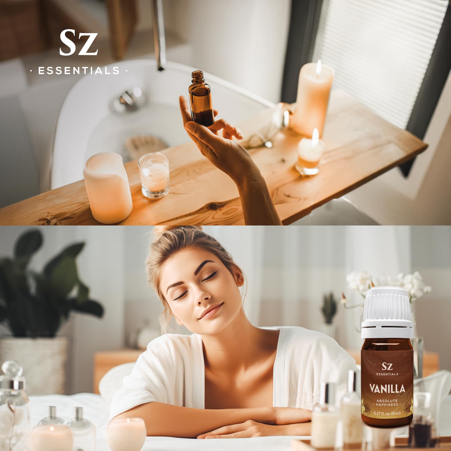 Sz Essentials Vanilla: ambiente relajante gracias a un aroma dulce y envolvente.