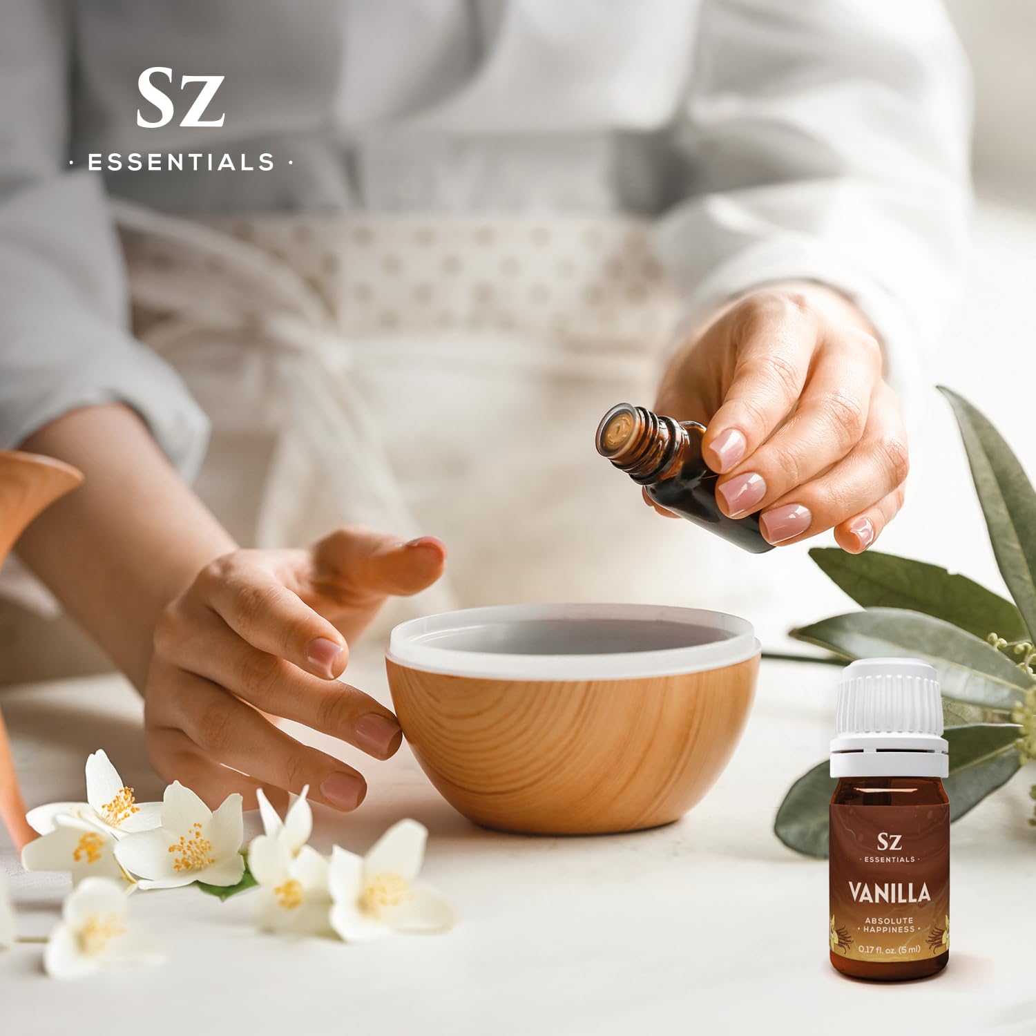 Sz Essentials Vanilla: gotas para ampliar el aroma vainilla en difusores.