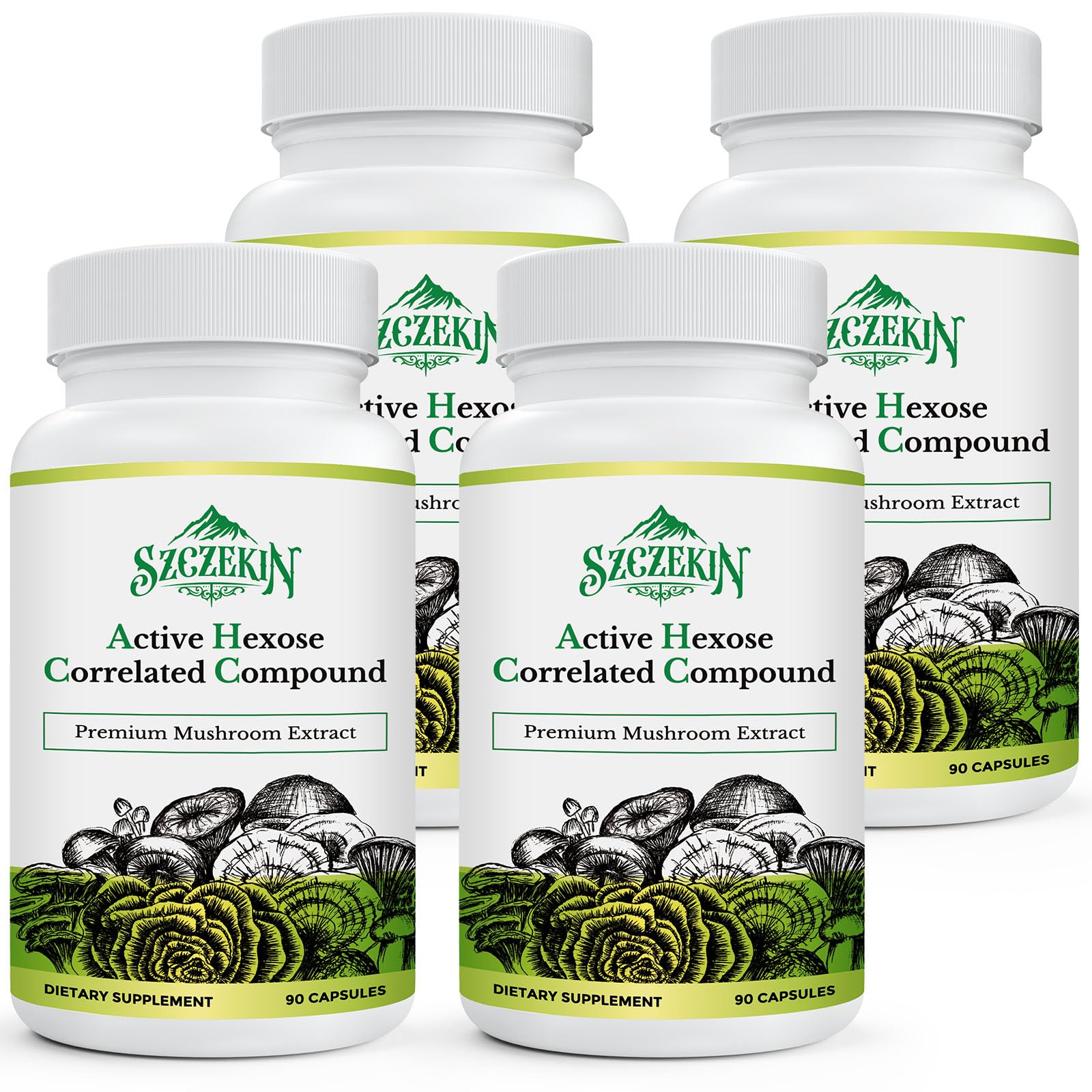 SZCZEKIN envase de cápsulas veganas 1500 mg para uso diario.