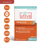 Szio+ Utiva Probiotic: cápsulas de liberación retardada que entregan probióticos al intestino.