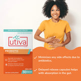Szio+ Utiva Probiotic: persona sosteniendo la botella para uso diario.