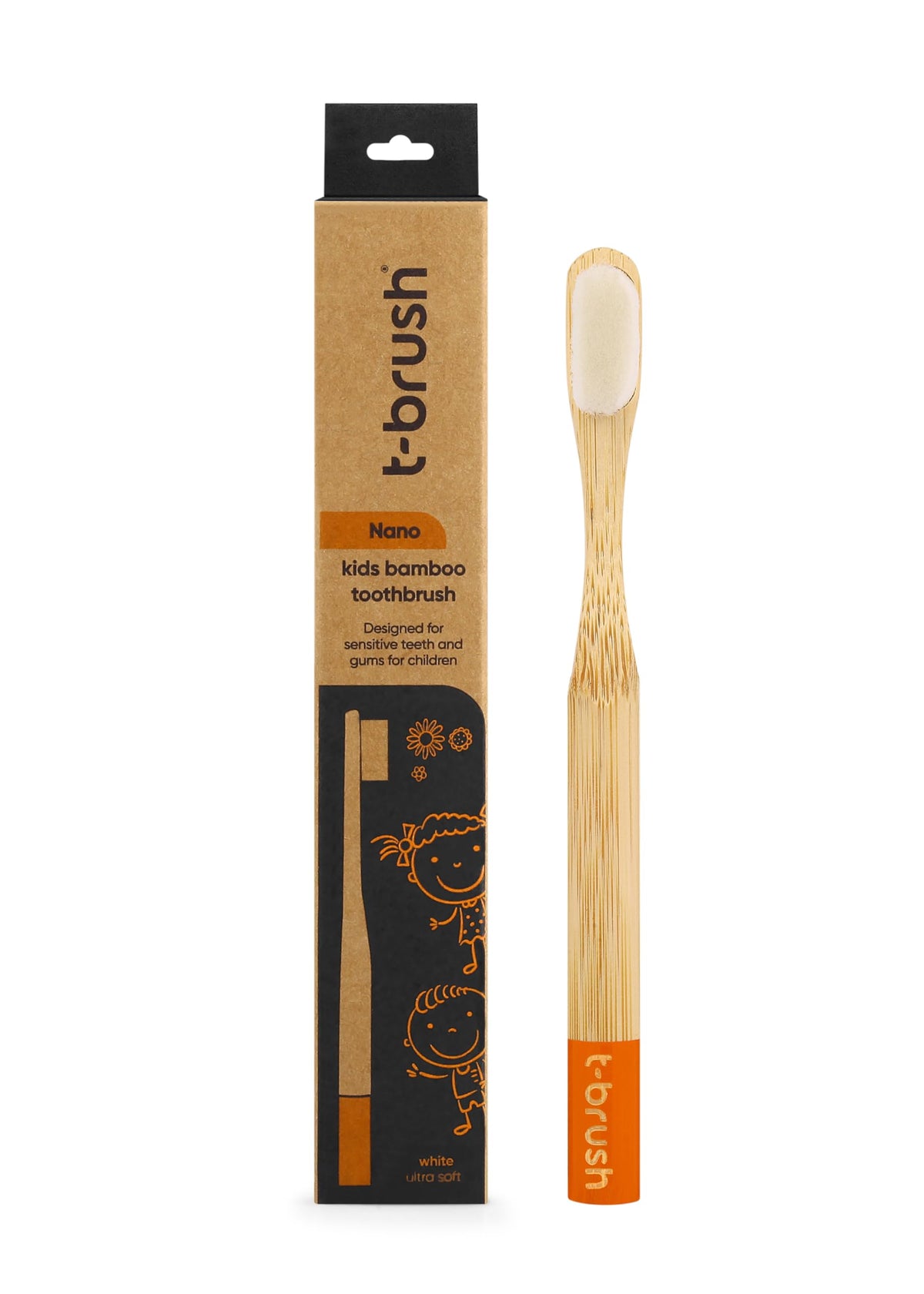t-brush nano para niños con cerdas ultra suaves para cepillado suave