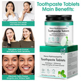 Tabletas dentales de menta para dientes sensibles, sabor suave