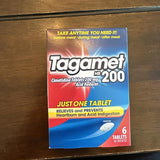 Tagamet HB 200 mg, vista trasera, reducción de ácido para malestar ocasional.