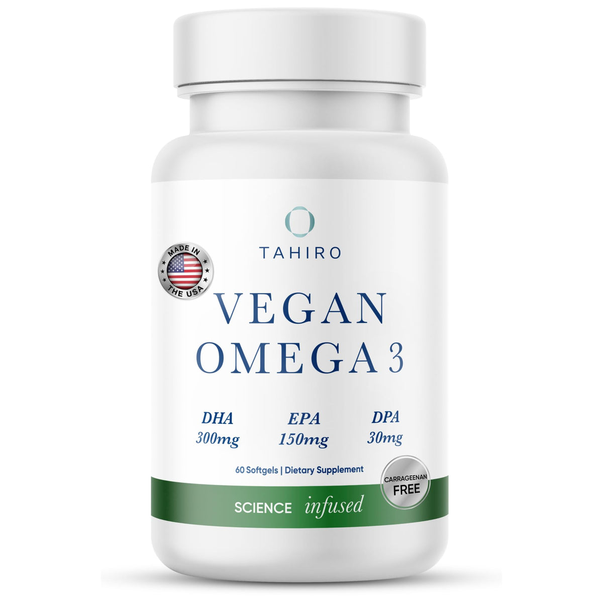 Capsulas veganas Tahiro Omega-3 en caja, favorecen la salud cerebral.