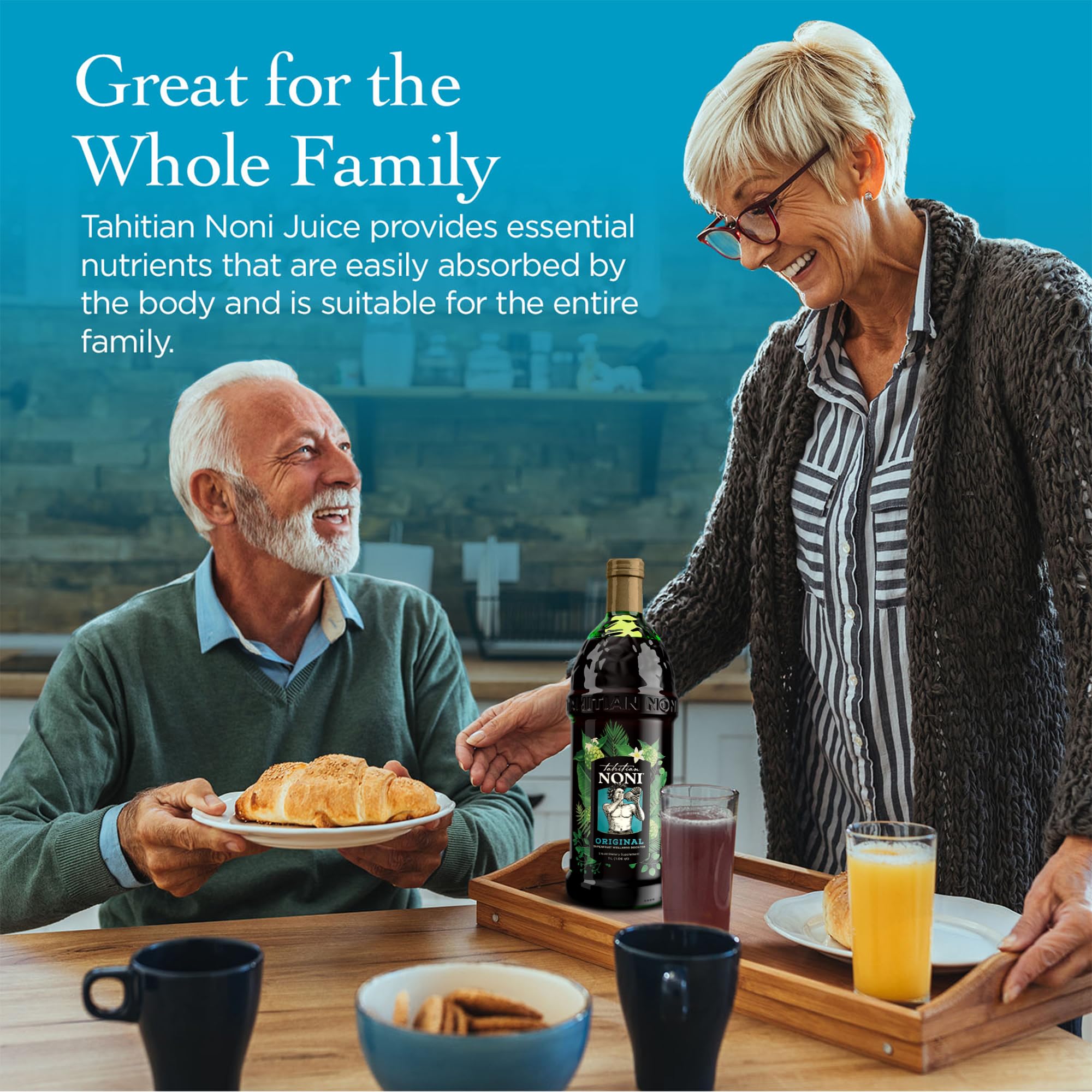 Tahitian Noni sin azúcares añadidos, bebida naturalmente nutritiva.